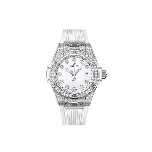 BIG BANG ONE CLICK STEEL WHITE PAVÉ 33MM