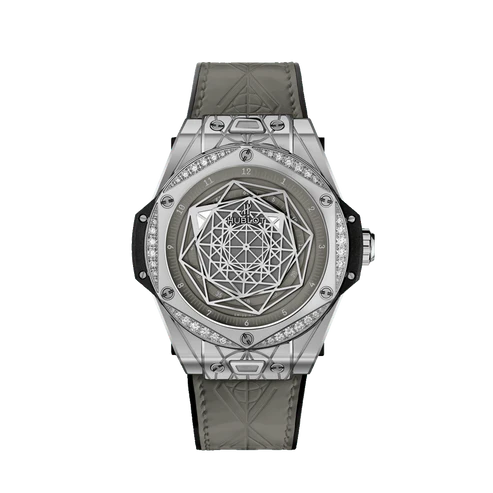 BIG BANG ONE CLICK SANG BLEU STEEL GREY DIAMONDS 39MM