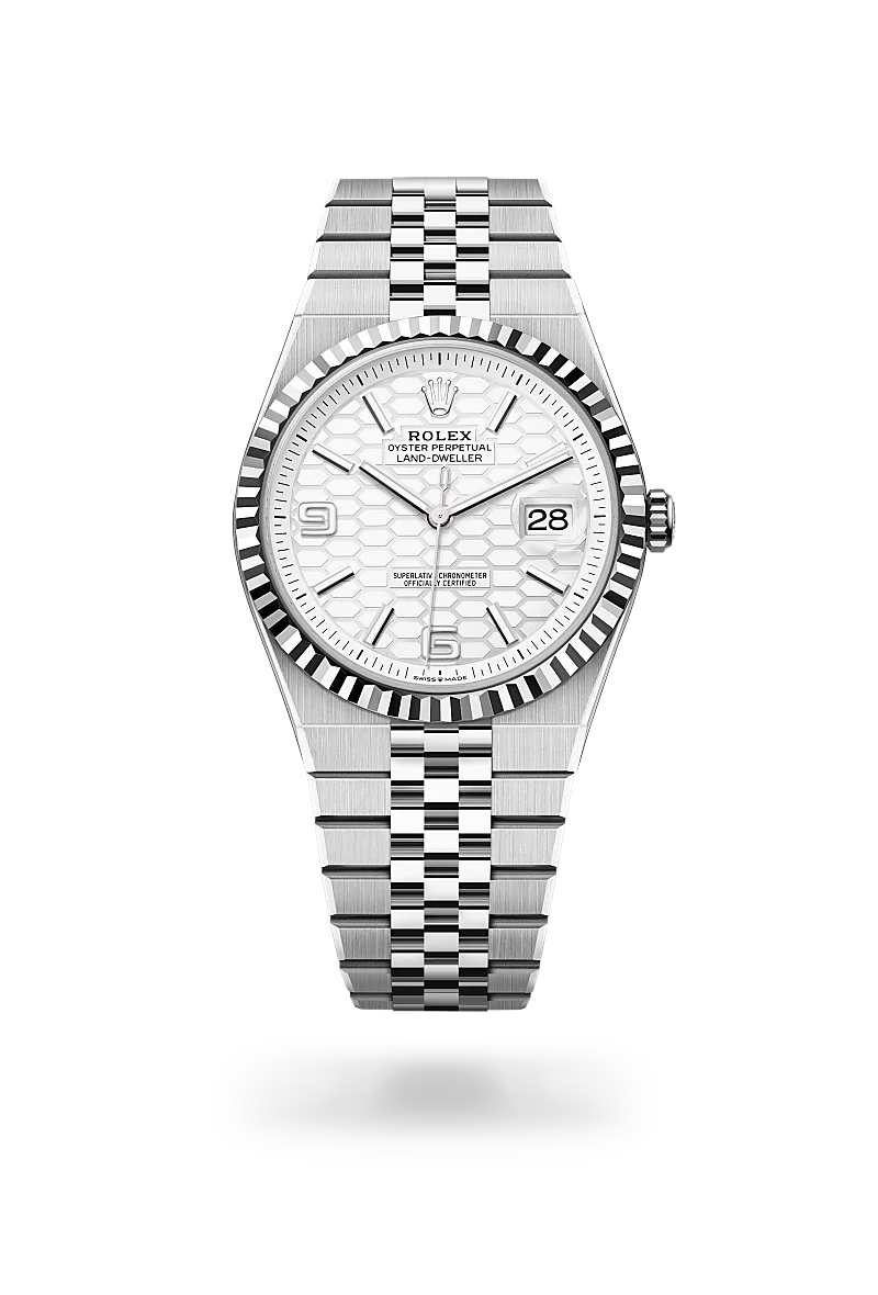Rolex Land-Dweller 40 in White Rolesor - combination of Oystersteel and white gold, M127334-0001 - Yes and Right Group