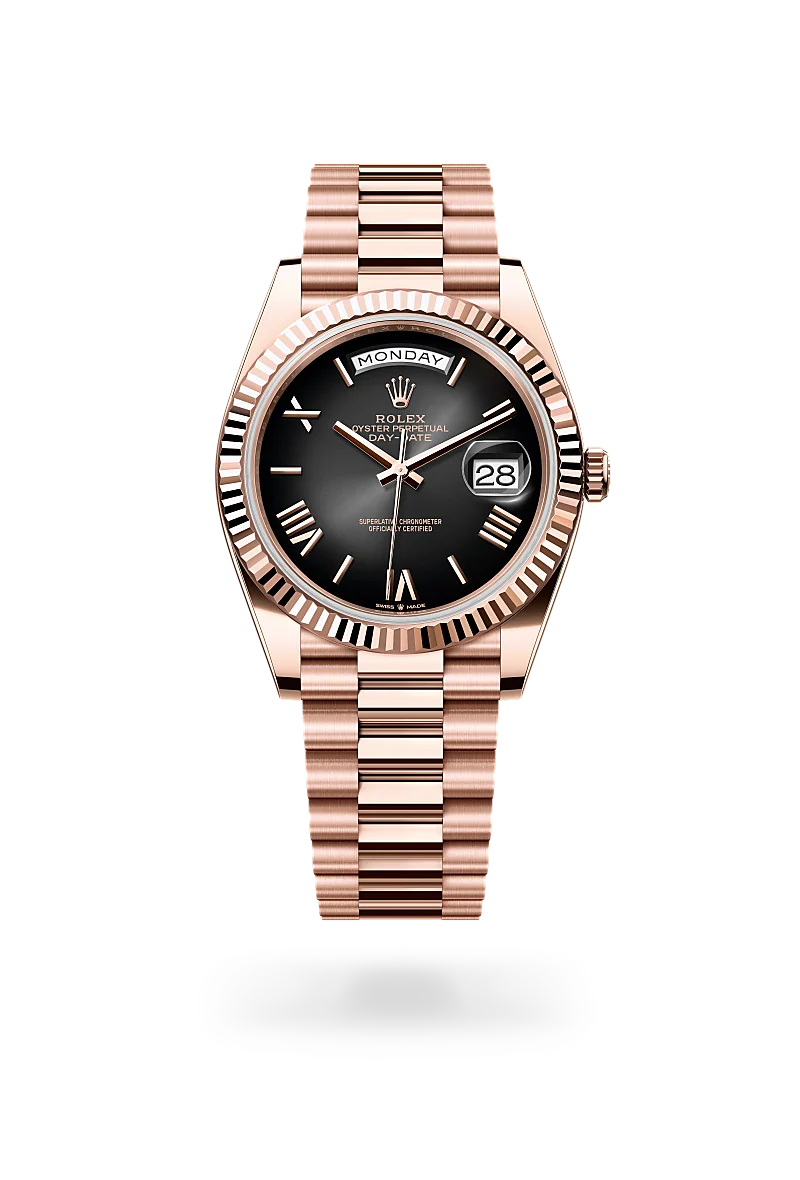 Rolex Day-Date 40 in 18 ct Everose gold, M228235-0055 - Yes and Right Group