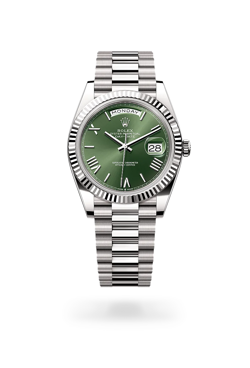 Rolex Day-Date 40 in 18 ct white gold, M228239-0033 - Yes and Right Group